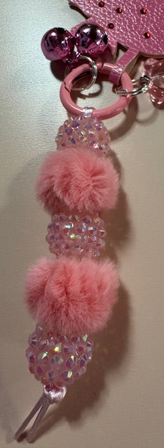 Pink Strawberry Purse Charm