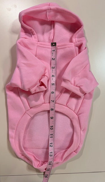Mustached Skull Pink Dog Hoodie XL