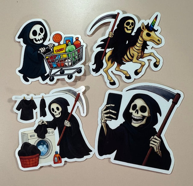 Funny Reaper Stickers Set
