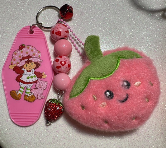 Strawberry Motel Key Chain
