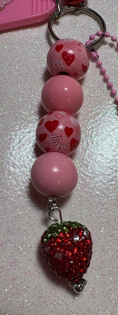 Strawberry Motel Key Chain