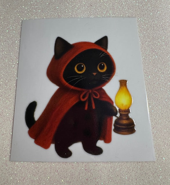 Red Riding Hood Kitty Sticker