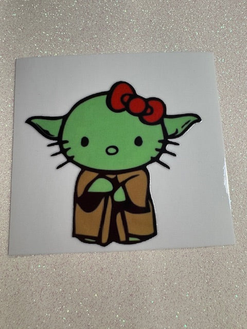 Yoda Kitty Sticker