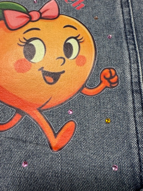 Sweet Peach Denim Dog Vest XXL