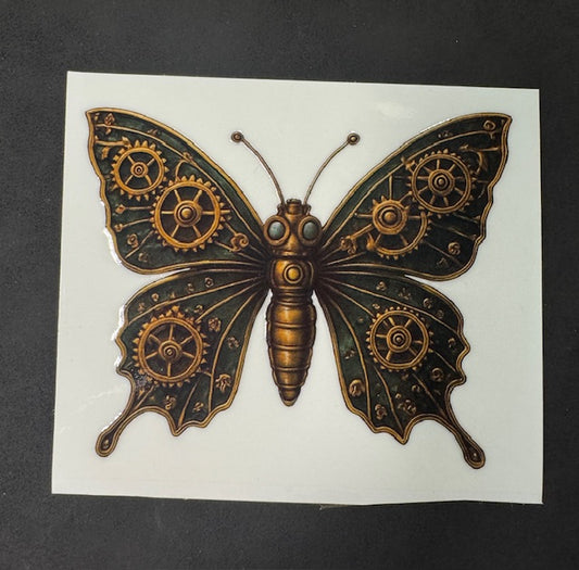 Steam Punk Butterfly Sticker