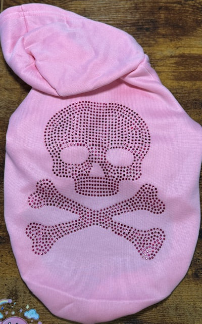 Skull and Cross Bones Dog Hoodie XL