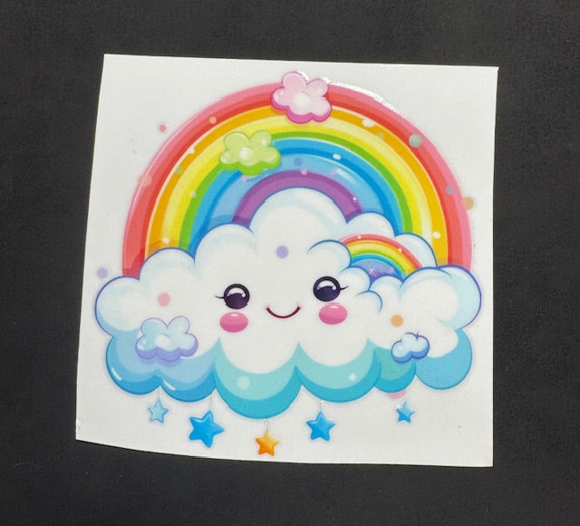 Starry Rainbow Cloud Sticker