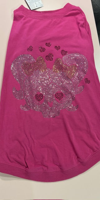 Princess Skull Dog Shirt XL