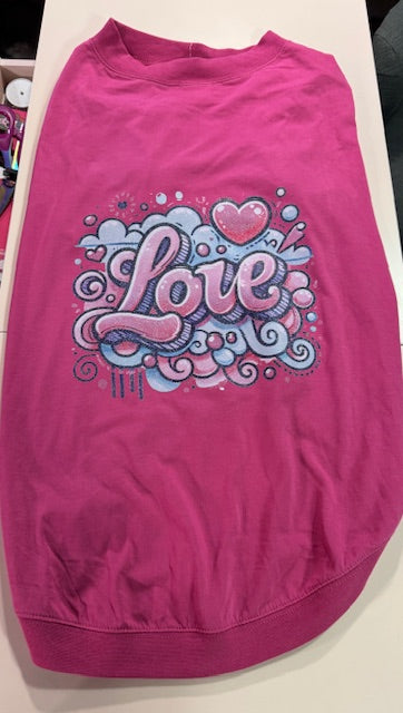 Love Sparkles Dog Shirt XL