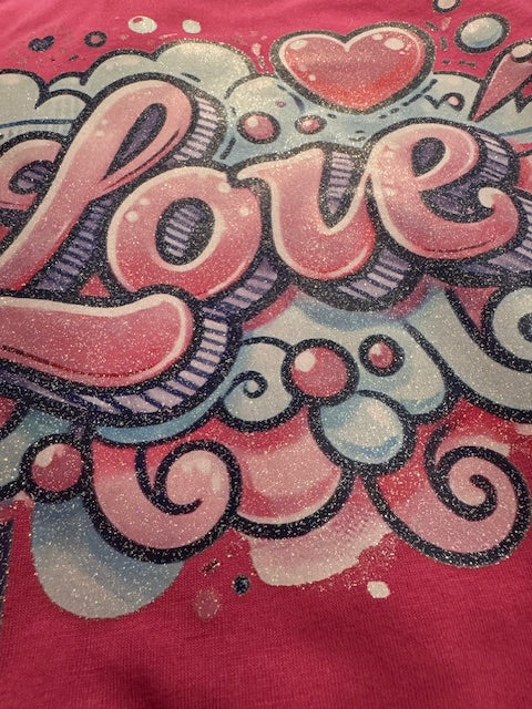 Love Sparkles Dog Shirt XL