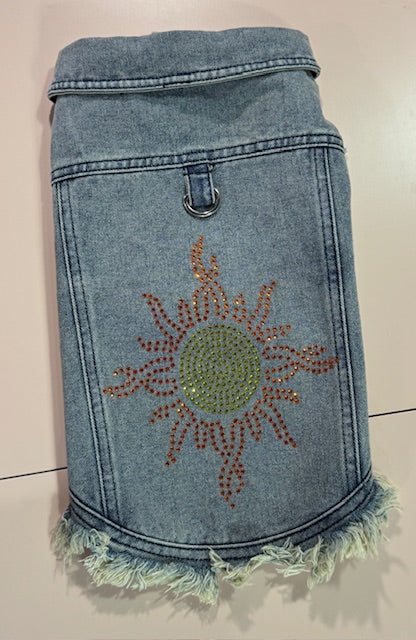 Sunshine Vest Denim Dog Shirt XXL