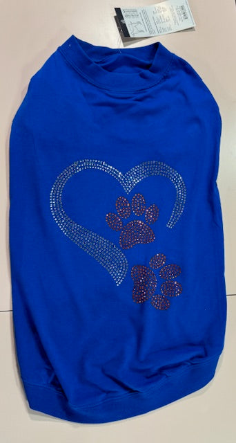 Hearts and Paws Dog Shirt Large