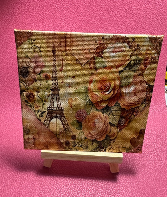 Paris in Pink Mini Art Piece