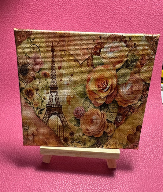 Paris in Pink Mini Art Piece