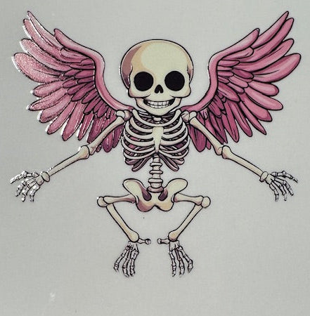 Winged Skeleton Sticker
