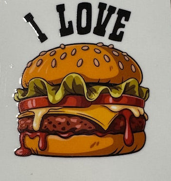I Love Cheeseburgers Sticker