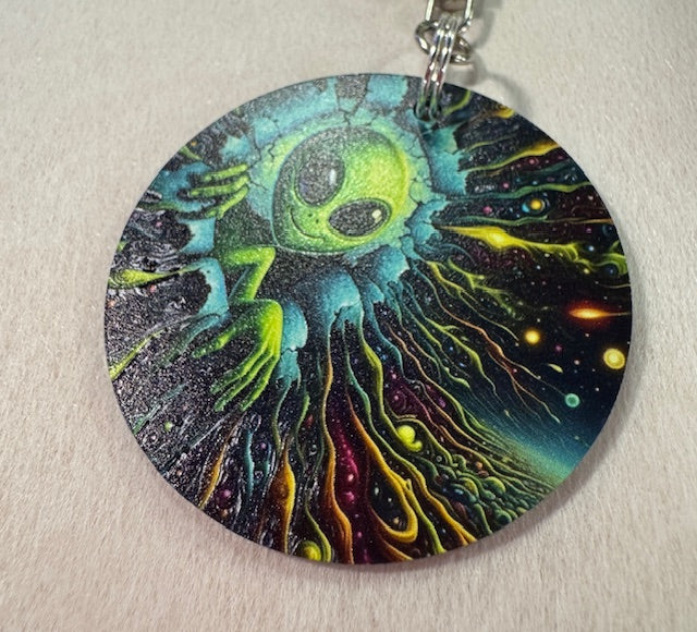 Alien Yoga KeyChain
