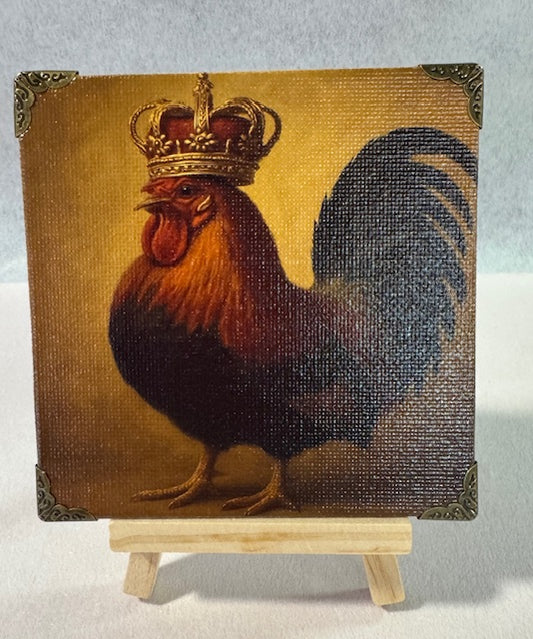 King of the Coop Mini Art Piece