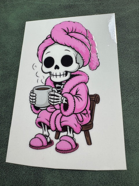 Spa Skeleton Sticker