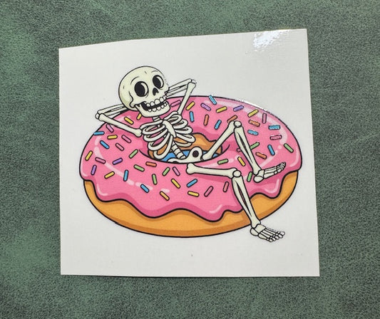 Donut Skeleton Sticker