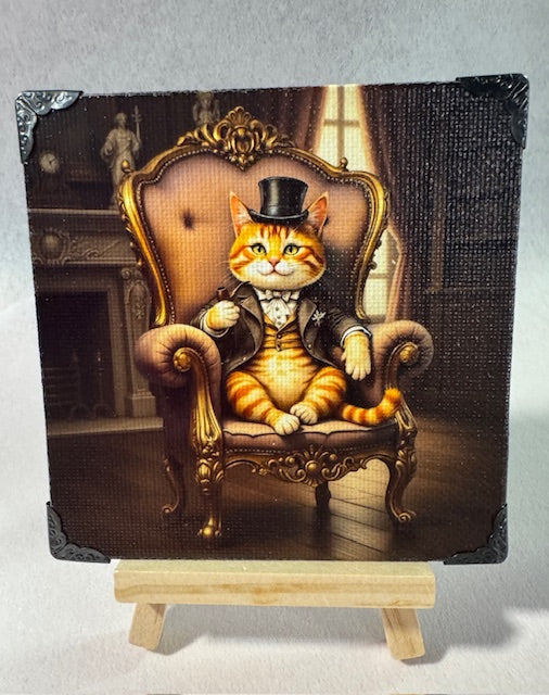 Orange Kitty Mini Art Piece