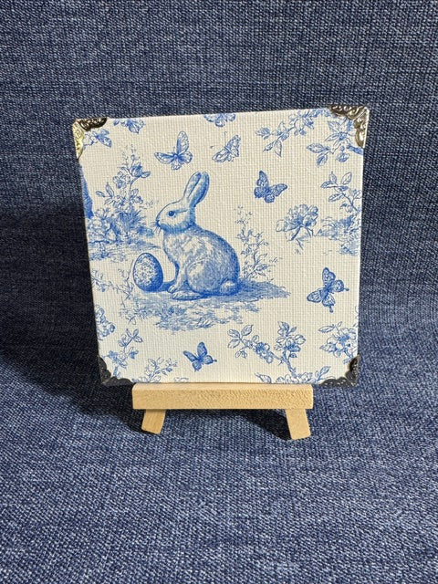 Toile Rabbit Mini Art Print
