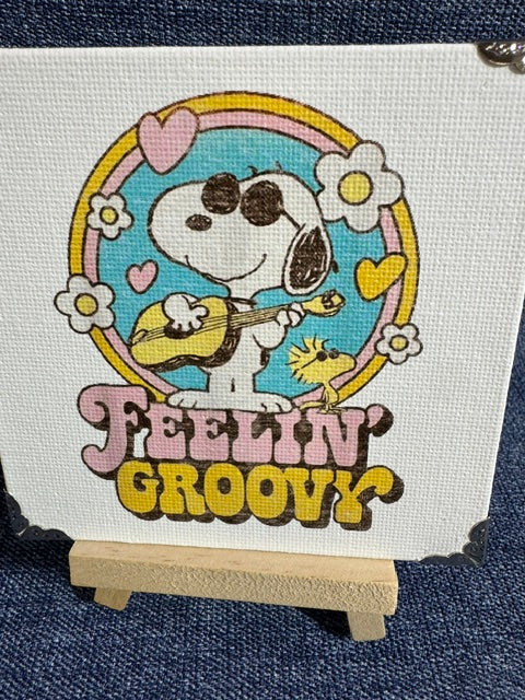 Snoopy Feelin Groovy Mini Art Piece
