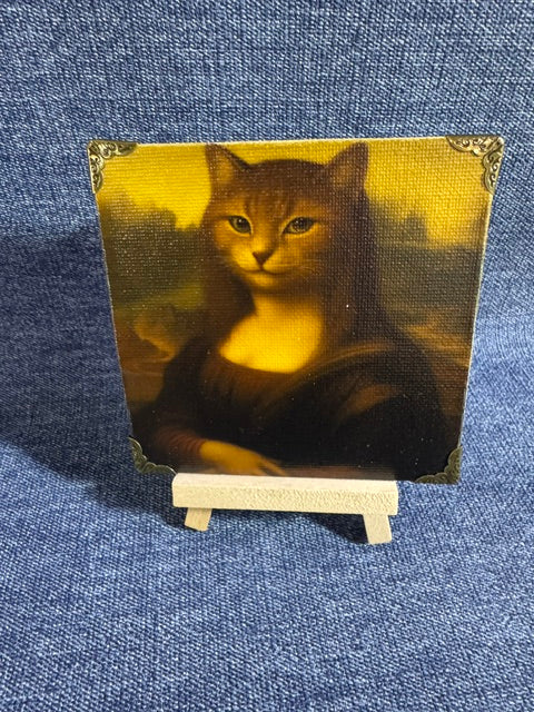 Meowy Lisa Tiny Art Piece