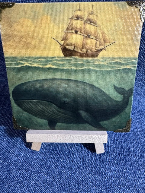 Ship On the Ocean Mini Art Piece