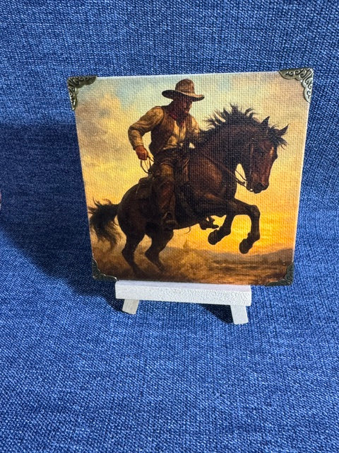 Bucking Bronco Mini Art Piece