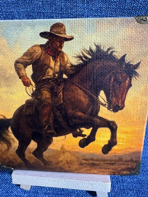 Bucking Bronco Mini Art Piece