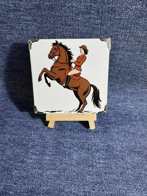 English Rider Mini Art Piece
