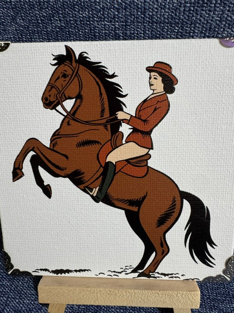 English Rider Mini Art Piece