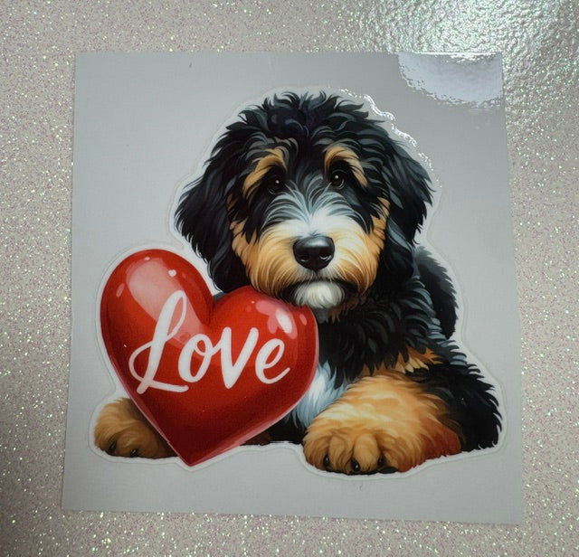 Bernedoodle UV Dog Sticker