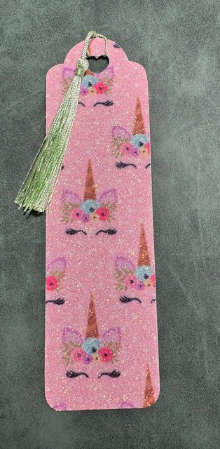 Unicorn Glittery Bookmark
