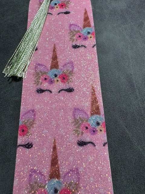 Unicorn Glittery Bookmark