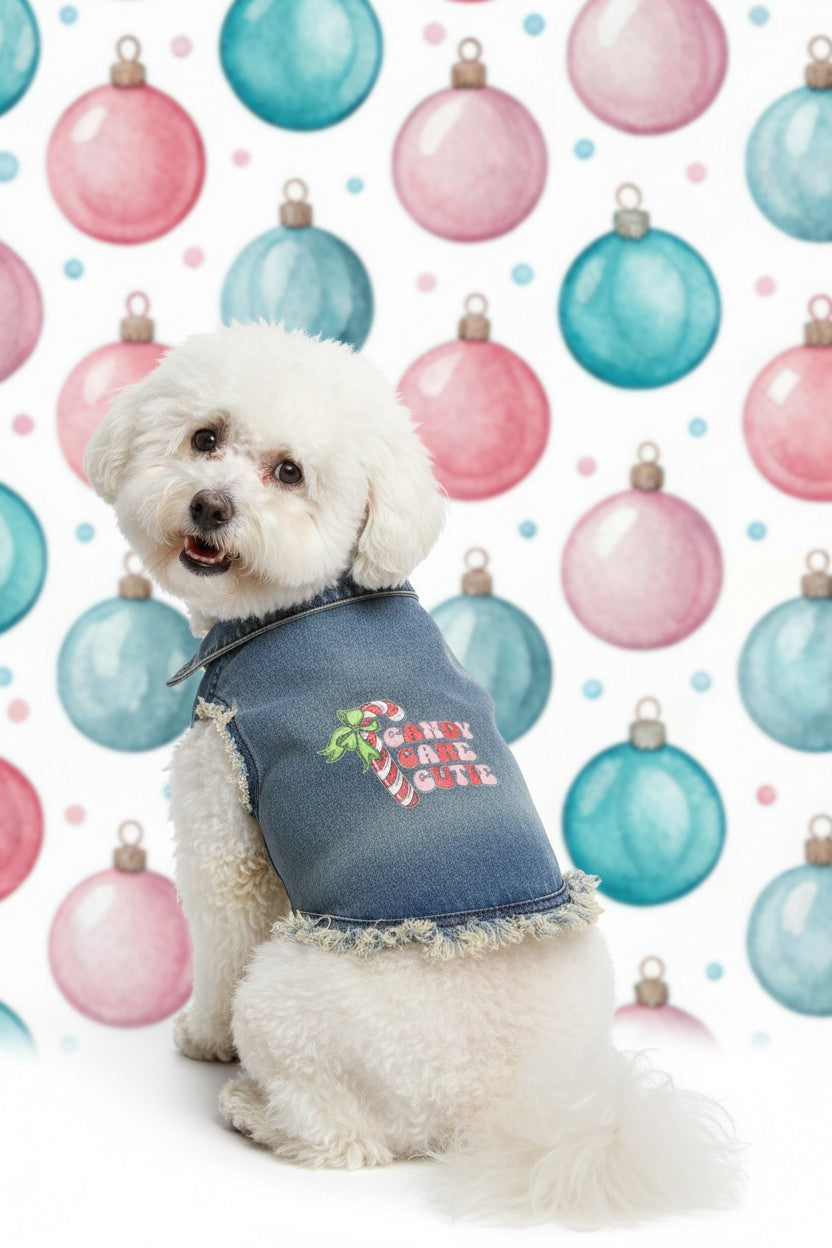 Candy Cane Dog Vest XL