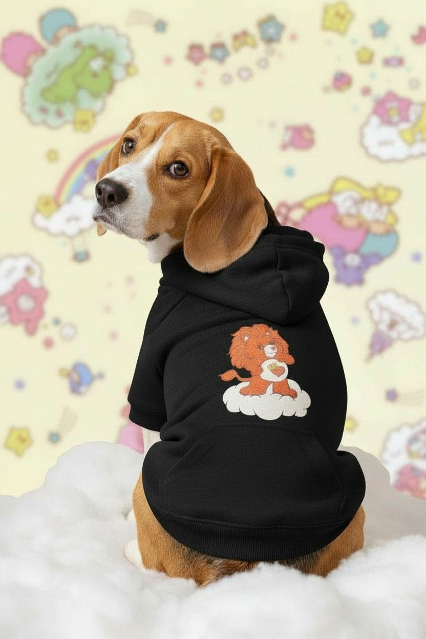 Braveheart Bear Black Dog Hoodie Medium