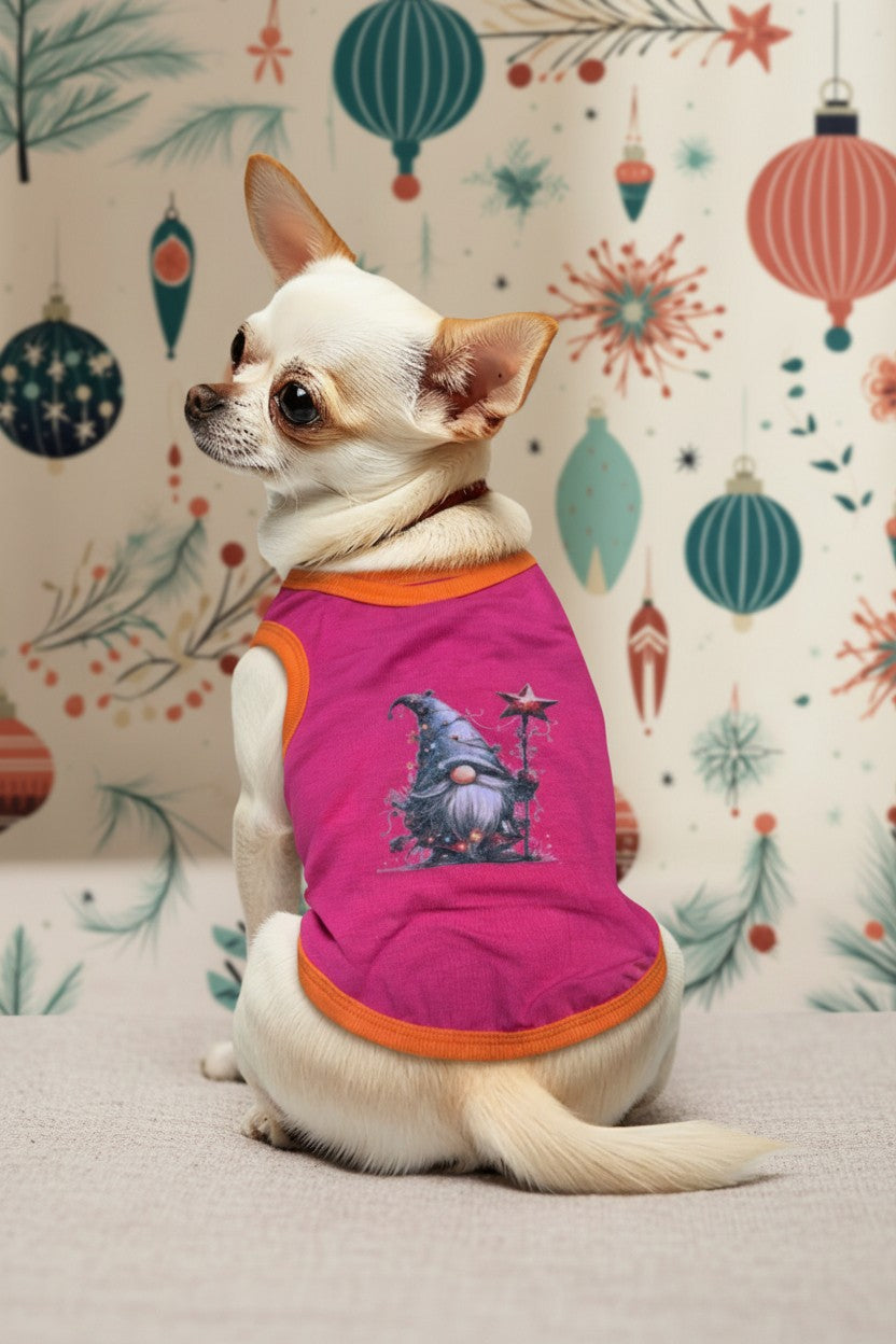 Christmas Gnome Dog Shirt Small