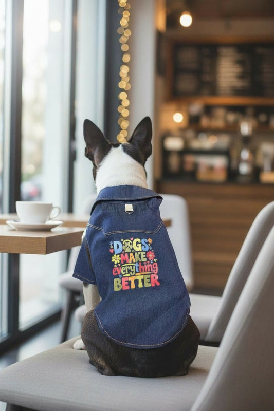 Denim Dog Shirt XL