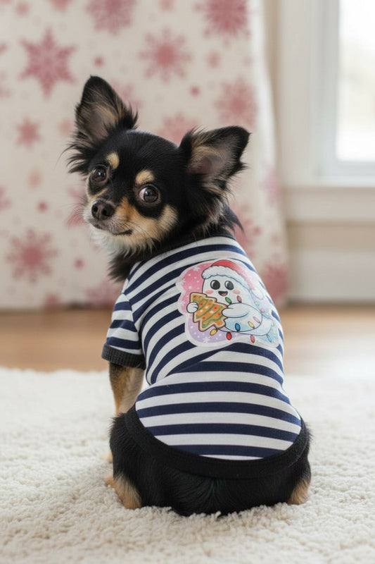 Christmas Ghost Dog Shirt Small