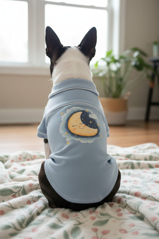 Sleepy Moon Dog Shirt  XL