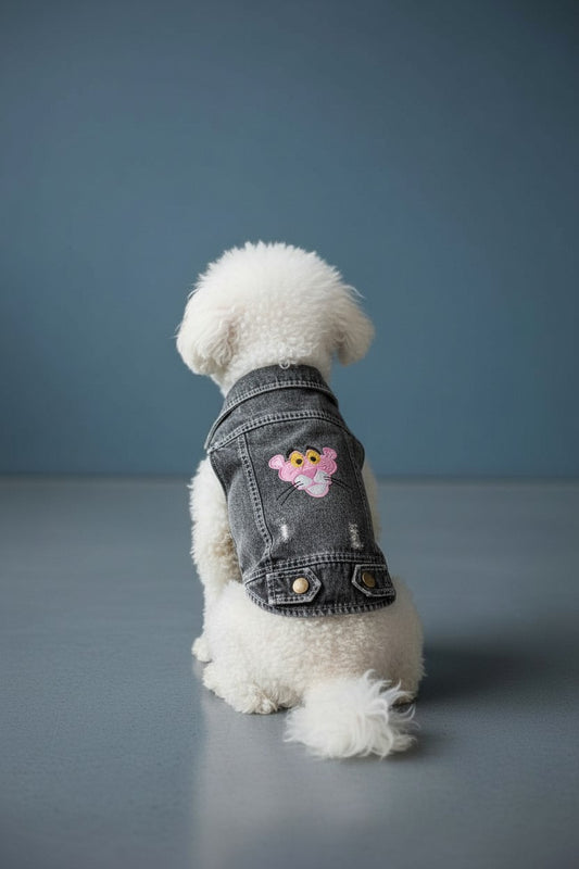 Pink Panther Denim Dog Vest XL