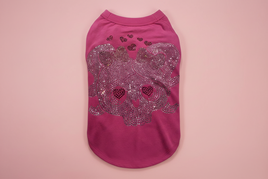 Princess Skull Dog Shirt XL